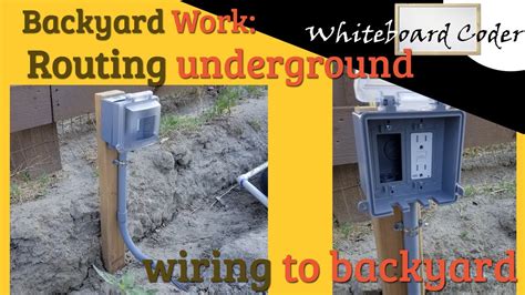 how to run underground electrical to 2 seperate boxes|running underground wiring into garage.